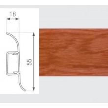 Оlсha (alksnis) Li1 PVC Grīdlīste ar Kabeļkanālu